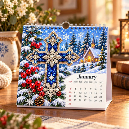 ✝️ 2027 Faith & Blessings Diamond Art Calendar – Create with Faith, Shine All Year