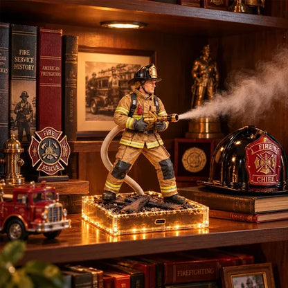 🚒 Firefighter Humidifier – Creative Fire Hose Mist Diffuser & Light-Up Desktop Decor 💨