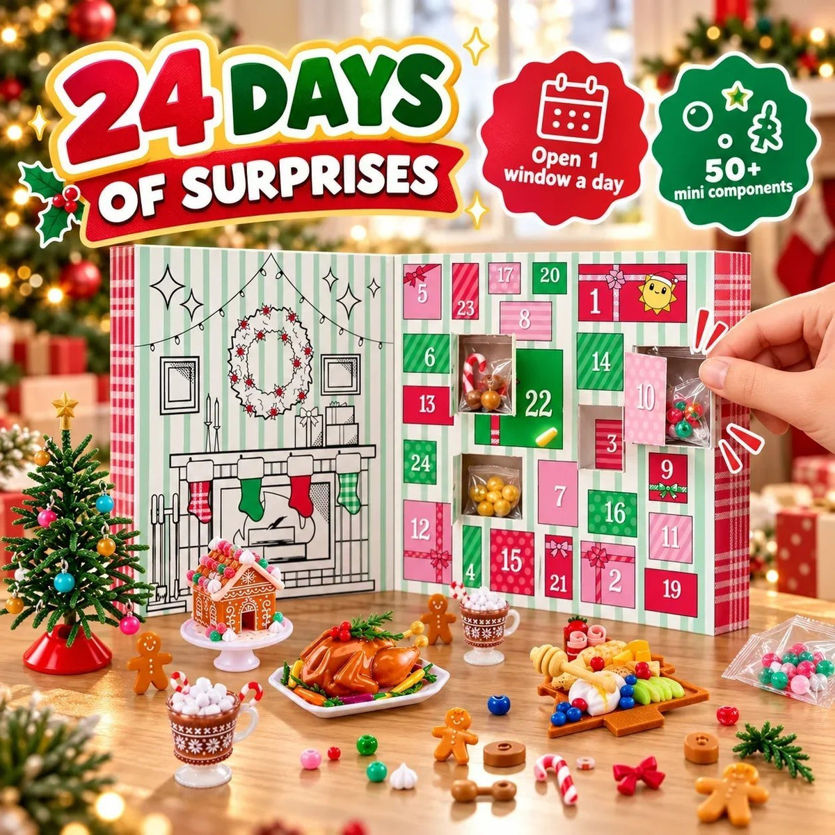 🎄 24-Day Holiday Miniature Advent Calendar | Craft Your Magic
