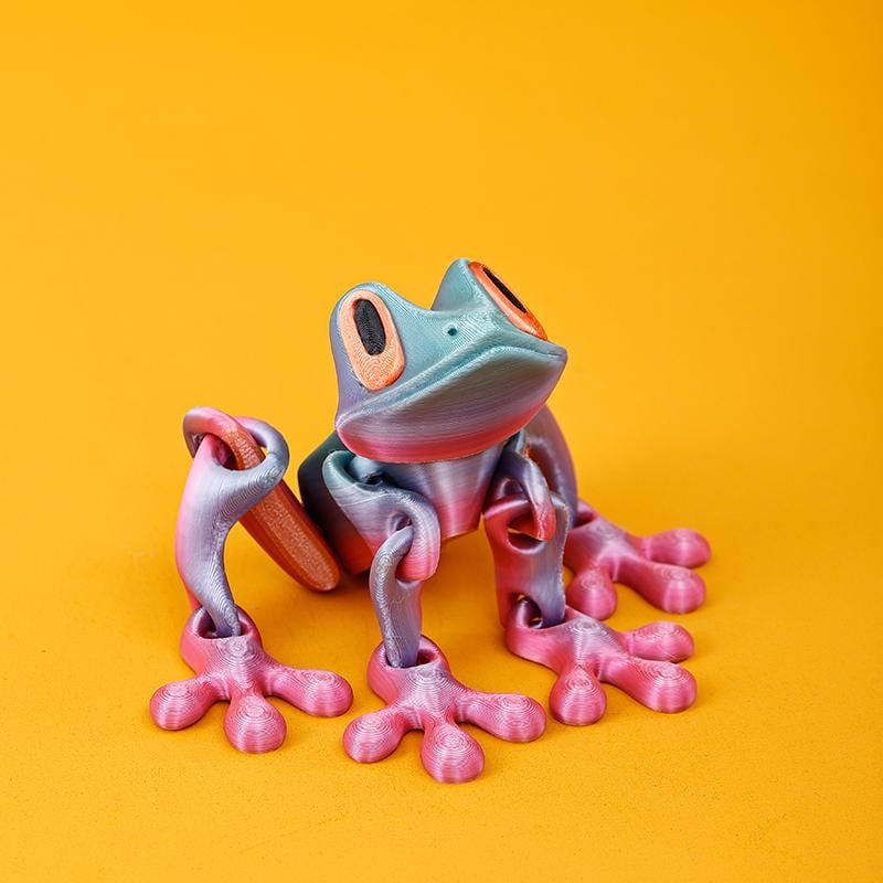 🐸✨ 3D Printed Magnetic Frog – Colorful Fridge Magnet & Whimsical Desk Decor