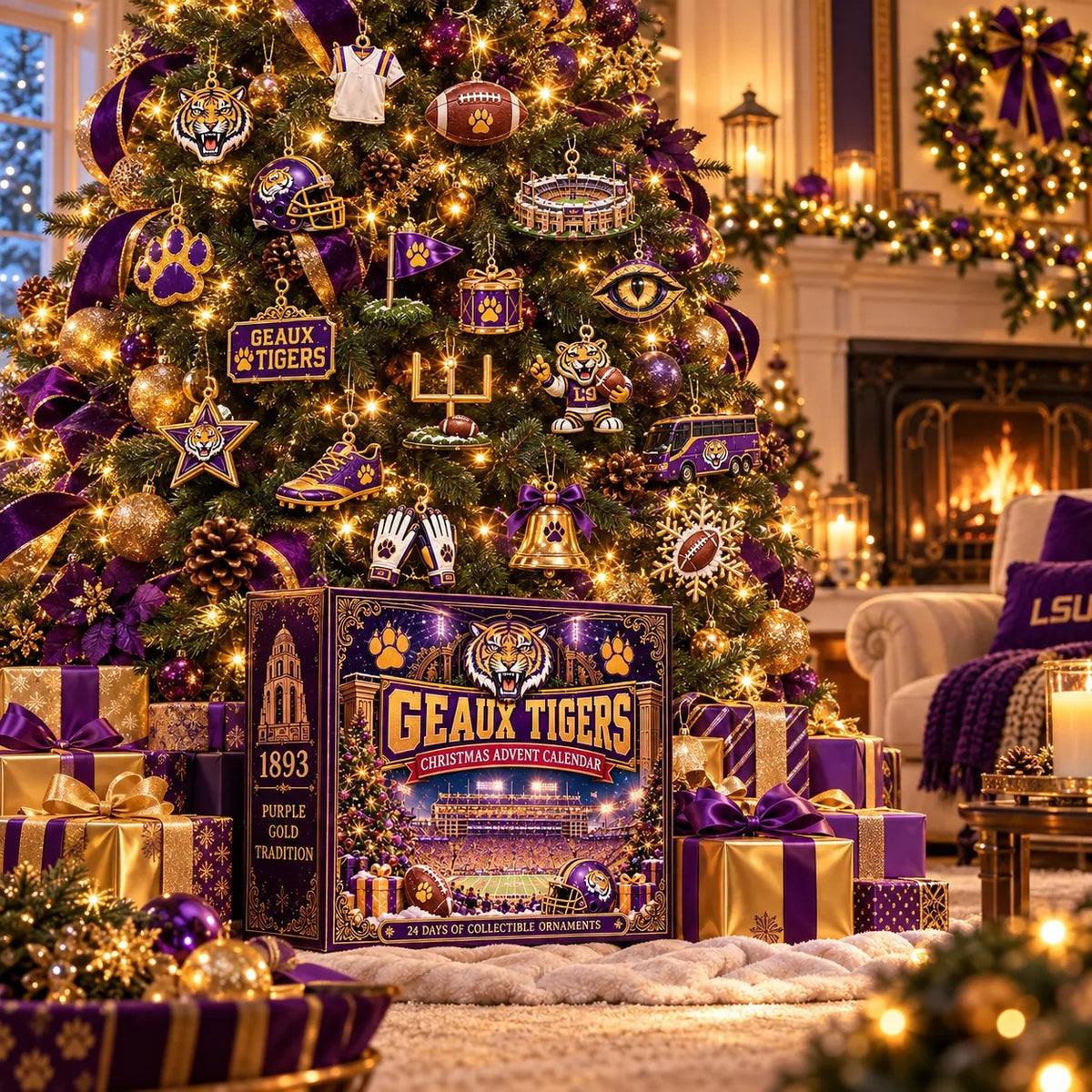 🎄 GEAUX TIGERS! Football Christmas Advent Calendar