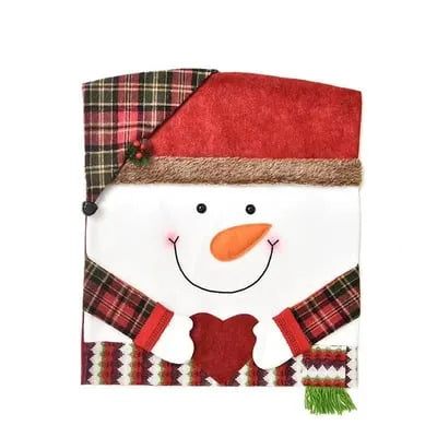 Snowman Christmas Chair Back Cover