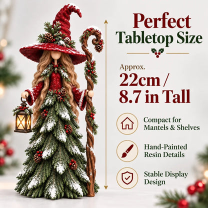 🎄Whimsical Christmas Witch Resin Figurines – Festive Holiday Collectible Decor🧙‍♀️