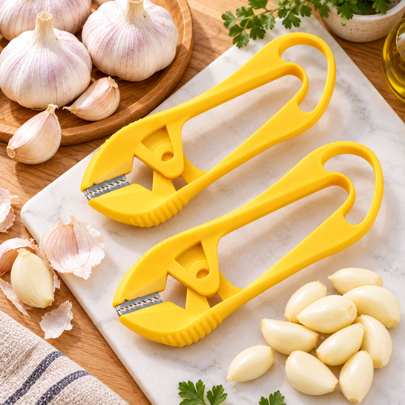 🧄 Manual Garlic Peeler – Serrated-Jaw Kitchen Tool for Easy Peeling ✨