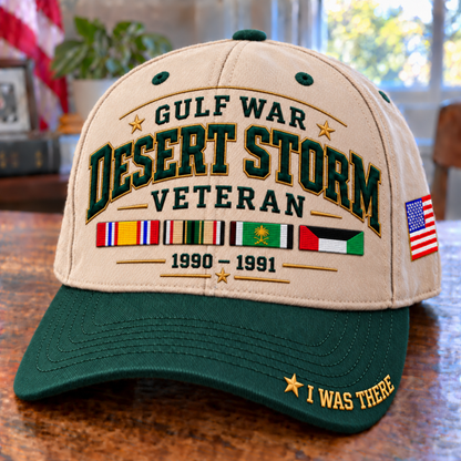 🎖️ Gulf War Desert Storm 1990–1991 Veteran I Was There Baseball Cap