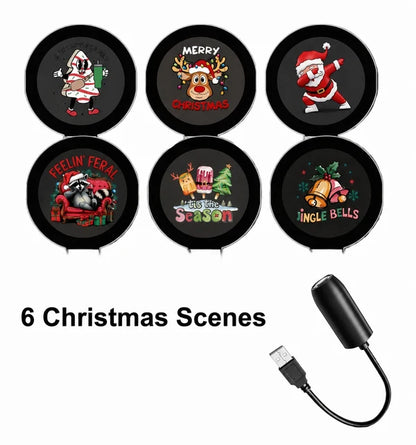 ✨Plug-&-Play HD Christmas Projector – 6 or 10 Festive Scenes