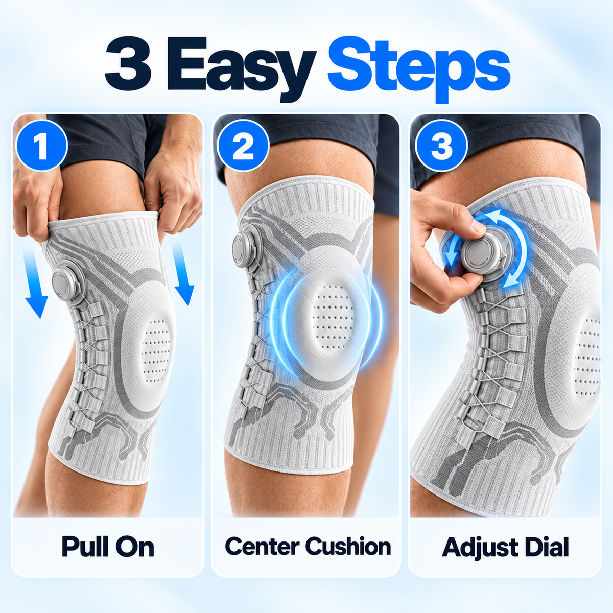 🦵 Adjustable Knee Support Brace – Customizable Fit for Everyday Comfort ✨