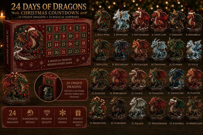 🐉💥 24 Days of Dragons Advent Calendar – 24 Unique Dragons, 24 Magical Christmas Surprises 🎄✨
