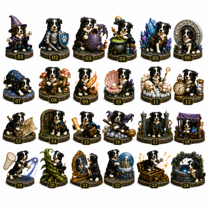 Border Collie Enchanted Advent Calendar 2026 – 24 Days of Magical Miniature Dog Figurines, Christmas Surprises & Storybook Adventures