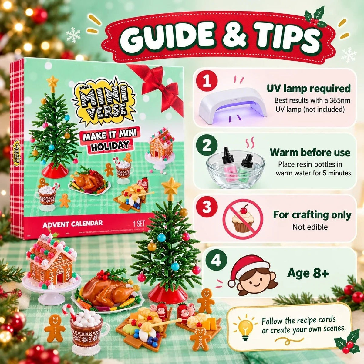 🎄 24-Day Holiday Miniature Advent Calendar | Craft Your Magic