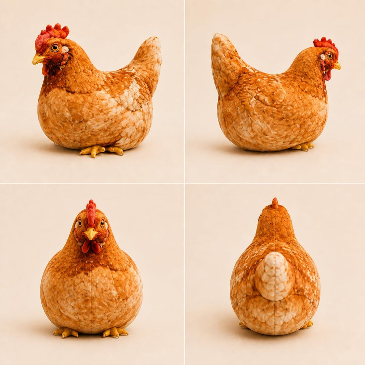 🐔 Chicken-Shaped Plush Pillow – Cute Realistic Hen Stuffed Animal & Cozy Home Decor Cushion ✨