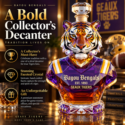 🐯 Bayou Bengals Commemorative Whisky Bottle – A Tribute to Purple & Gold Tradition 💜