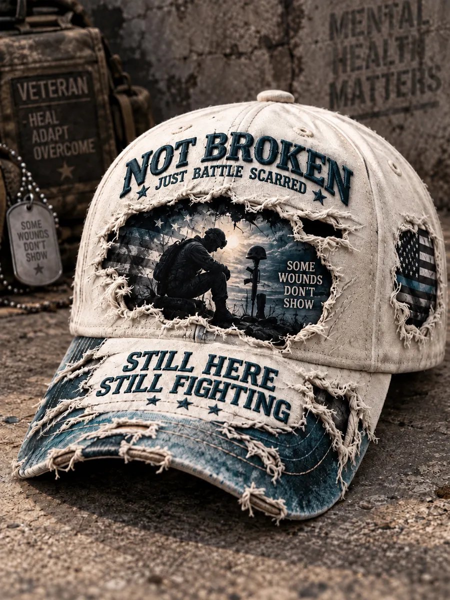 🧢 Veteran PTSD Awareness Baseball Cap – 100% Cotton