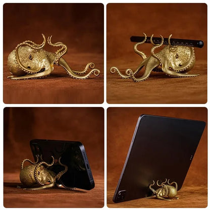 🐙 Octopus Phone Stand & Pen Holder – Playful Desktop Organizer ✨