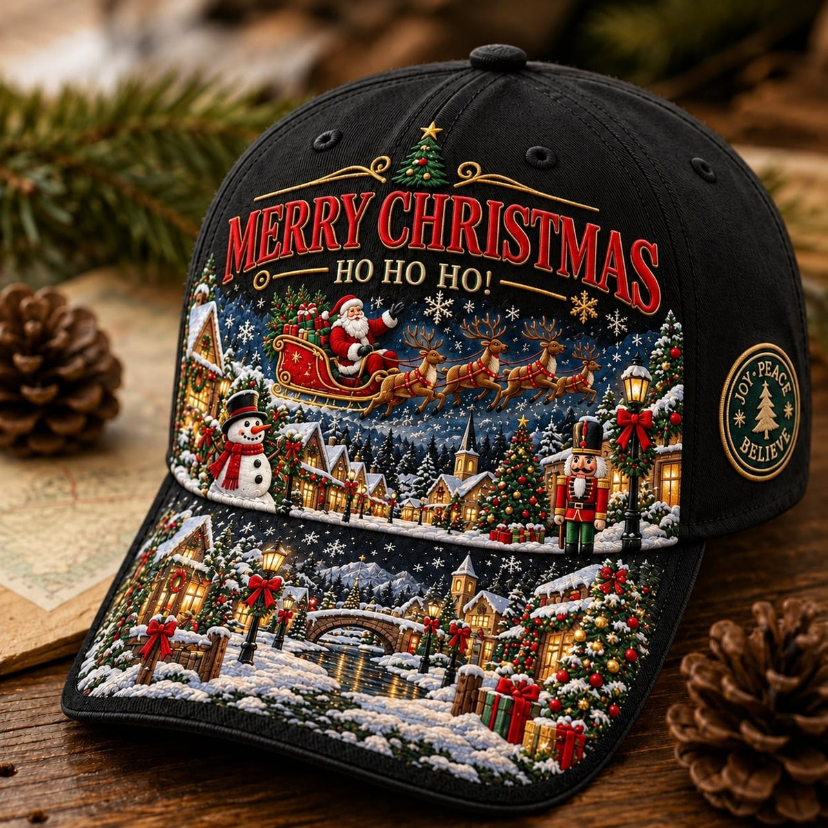 🎅🎄 “Merry Christmas – Ho Ho Ho!” Christmas Commemorative Cap