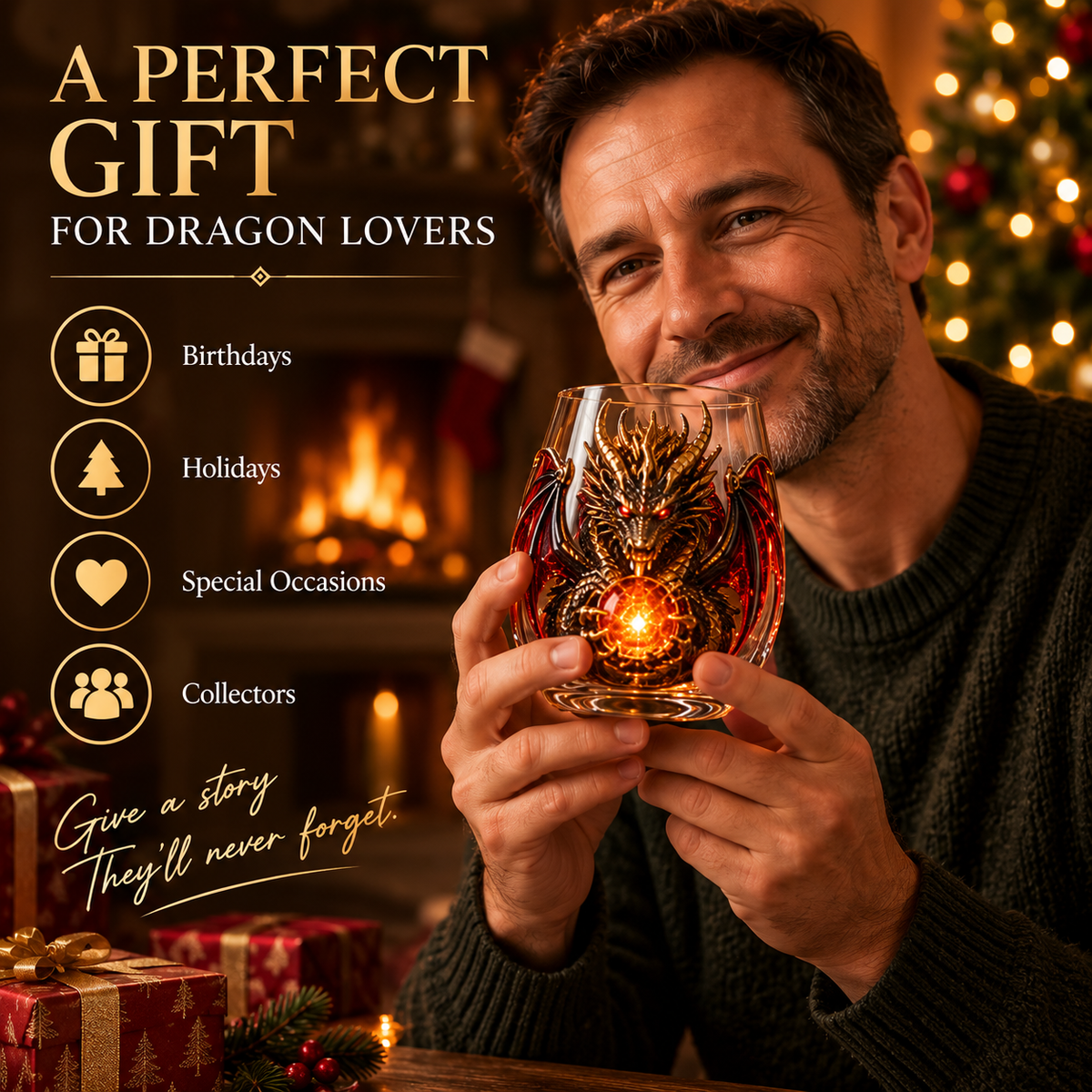 🐉✨ 3D Mythic Dragon Glass Art Cup | Luxury Raised Fantasy Glassware for Whiskey, Home Bar Décor & Legendary Gifts 🎁