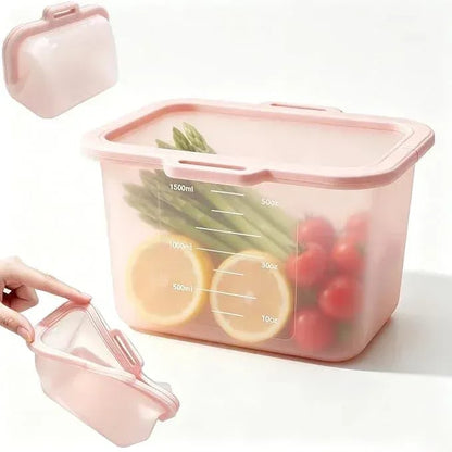 🥬Reusable Silicone Food Storage Bags, Magnetic Seal, 50oz