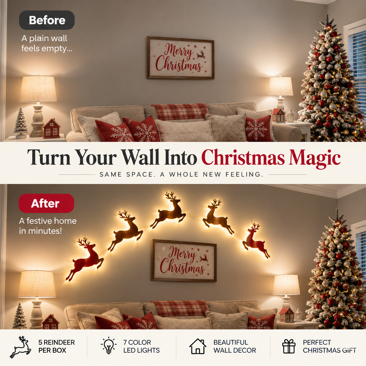 ✨Christmas Magic Wall Decor – Create A Cozy Holiday Wonderland At Home