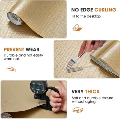 Drawer and Shelf Liner for Kitchen Cabinets, Beige, 12IN X 20FT