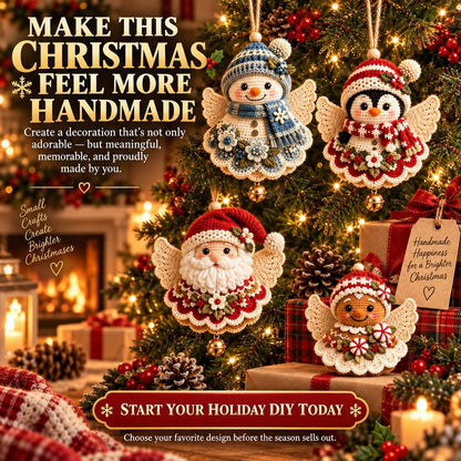🎄DIY Crochet + Christmas Ornament + 5 Characters / Handmade Keepsake