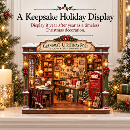 📮 Grandma’s Christmas Post DIY Miniature Kit 🎄 Cozy Vintage Holiday Scene