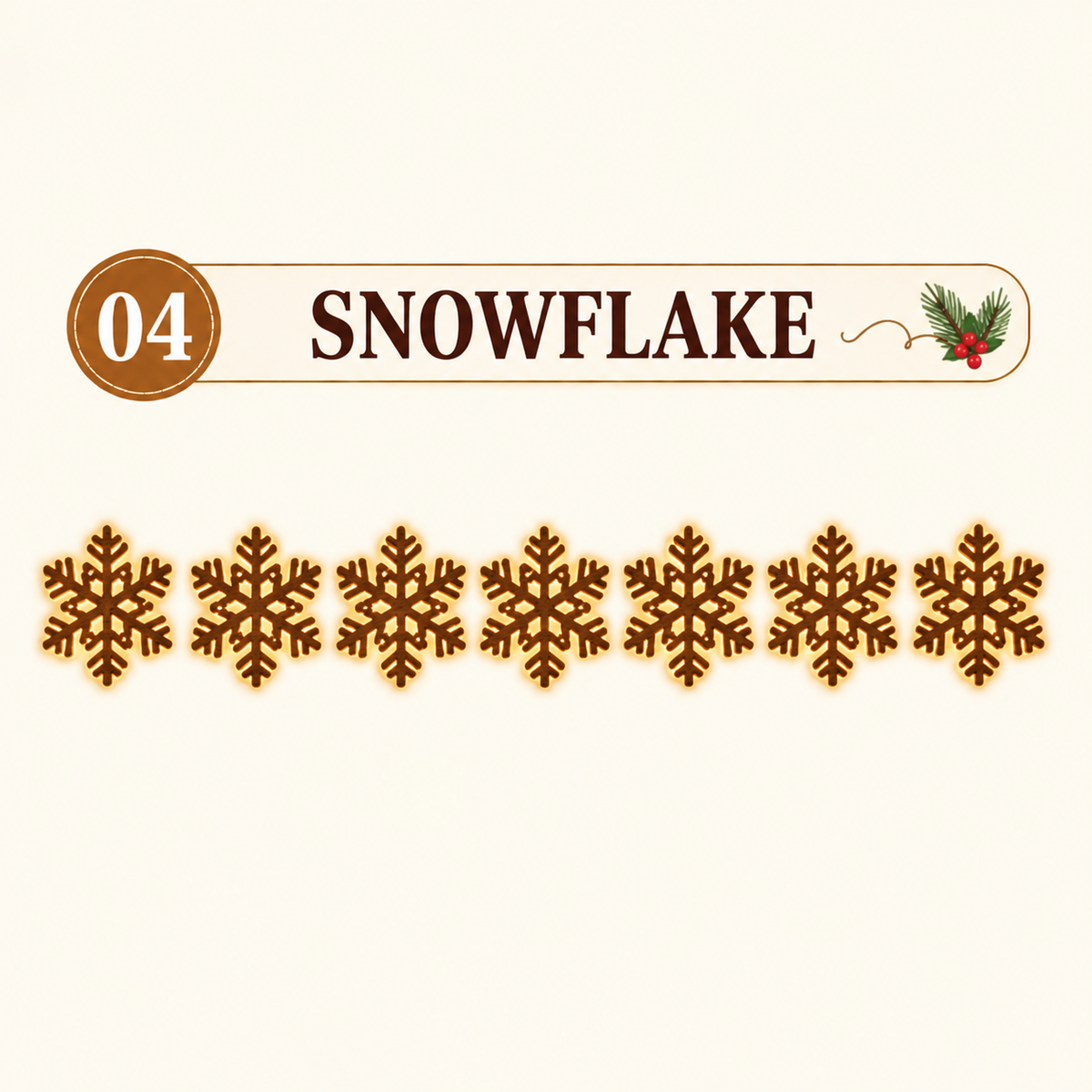 Christmas LED Wall Decorations - Snowflakes (7 pieces)