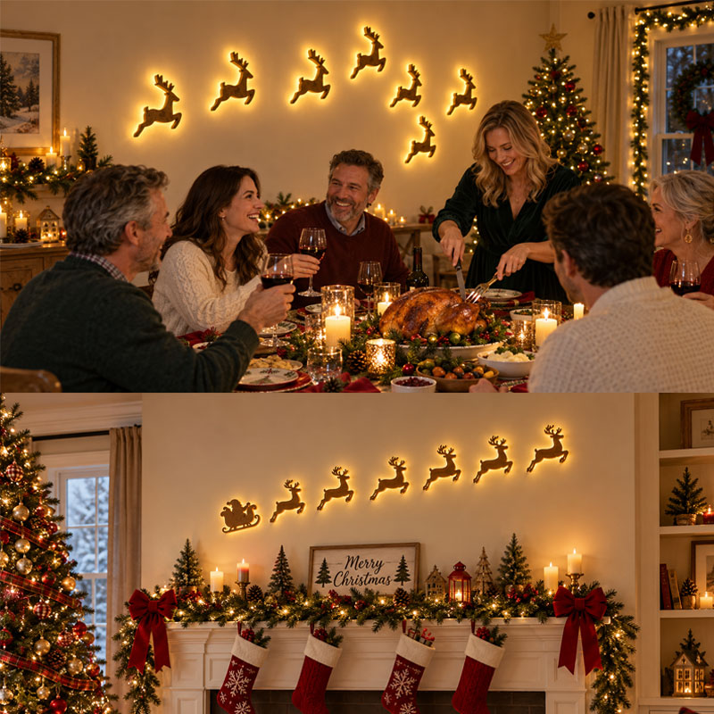 Christmas LED Wall Decorations - festive light-up wall display