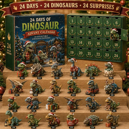 🦖🎄 24 Days of Dinosaur Christmas Advent Calendar – 24 Collectible Dino Surprises 🎁
