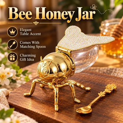 🐝Creative European-Style Classic Bee Honey Jar – Vintage-Inspired Kitchen Condiment Container