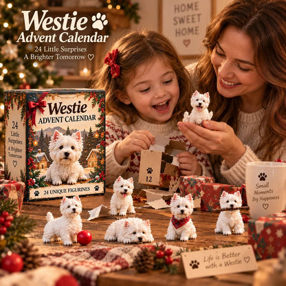 🐾 24 Days of Westies – 24-Day Advent Calendar with Collectible Westie Figurines