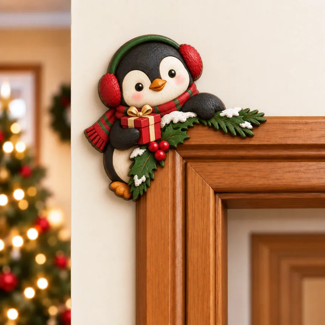 ⏳ Last Day 50% OFF 🎄 3D Christmas Peekaboo Door Frame Decor – 8 Festive Designs ✨