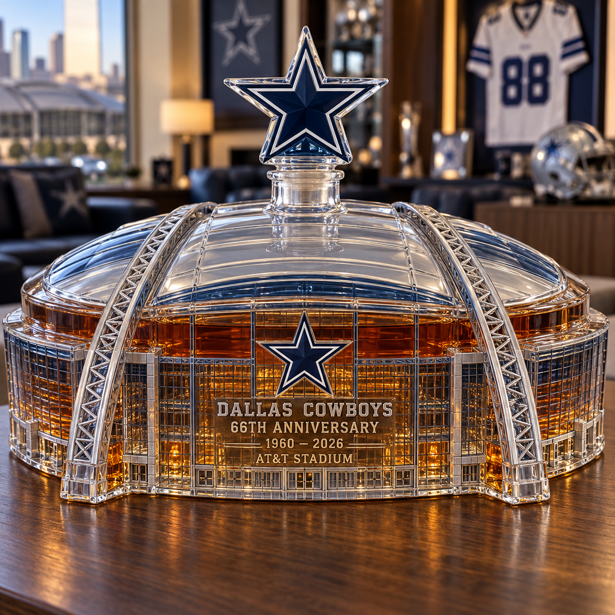 Dallas Cowboys 66th Anniversary Whiskey Decanter