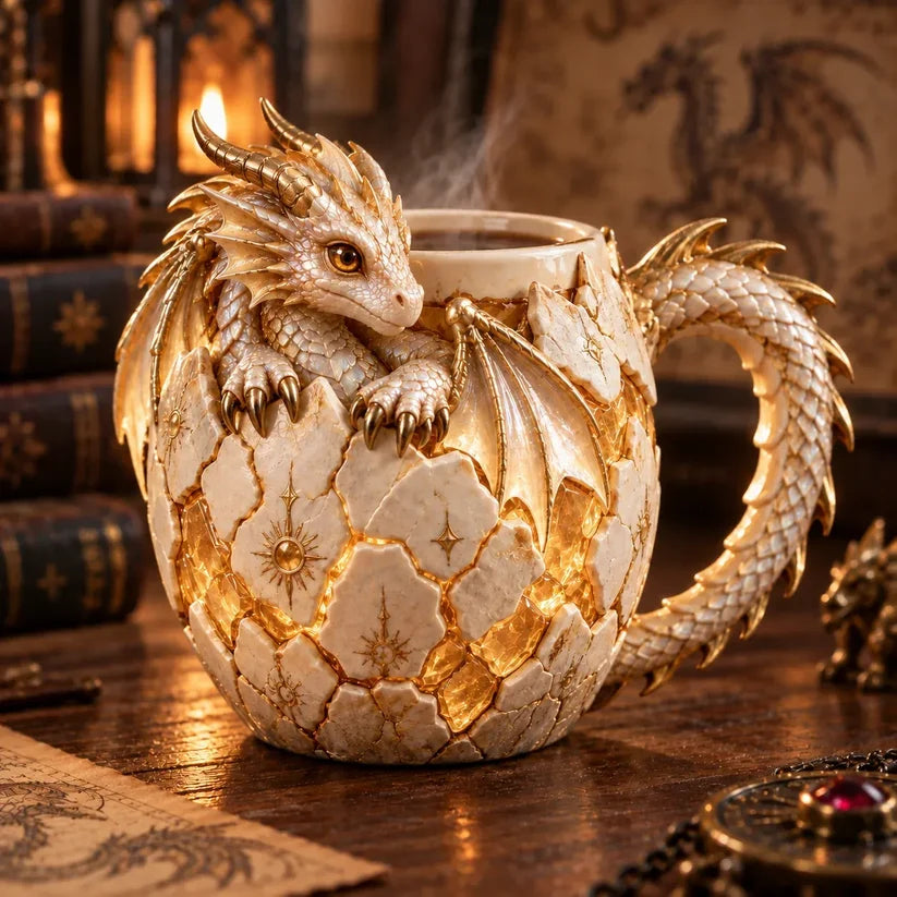 ⏳ Last Day 48% OFF – 🐉 Dragonbound Realms™ Sculpted Dragon Mug Collection | 6 Fantasy Realm Designs with Raised 3D Dragon Details ☕