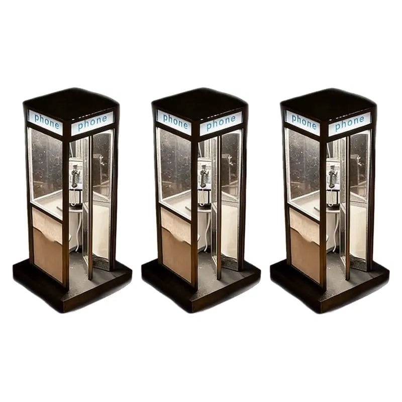 ☎️✨ Vintage Telephone Booth Night Lamp – Cozy Decorative Table Light for Home & Gifts