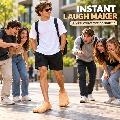 🤘👣 Giant Barefoot Novelty Slides – Funny Oversized Foot Slippers for Parties & Gag Gifts