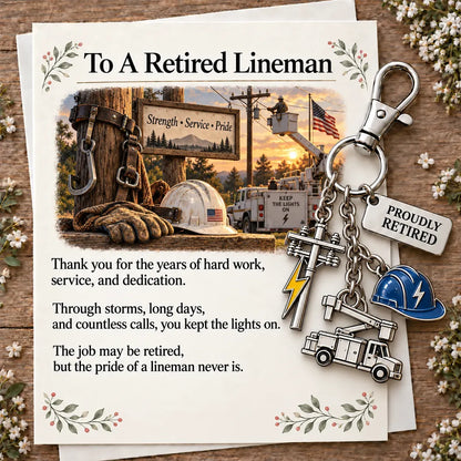 ✨ You Make a Difference Retirement Gift Set – Career Keychain & Matching Card