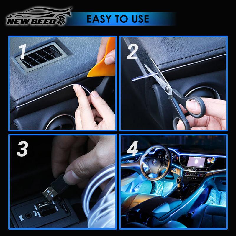 🚗✨ Car Interior LED Strip Lights – Ultra-Slim Ambient Lighting in 9 Colors