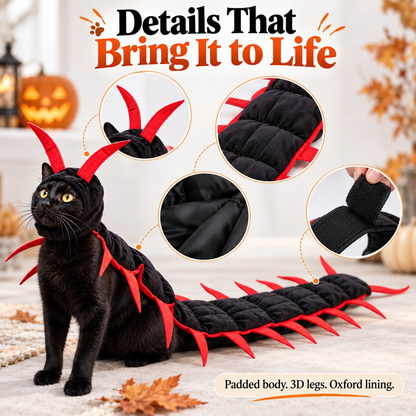 Halloween Centipede Pet Costume – Turn Your Dog or Cat Into a Creepy-Cute Crawling Centipede!