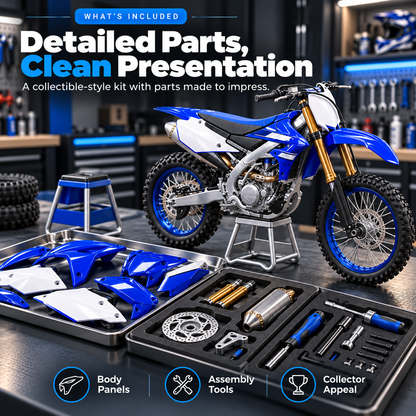 🏍️DIY Motocross Dirt Bike Model Kit – Build & Display