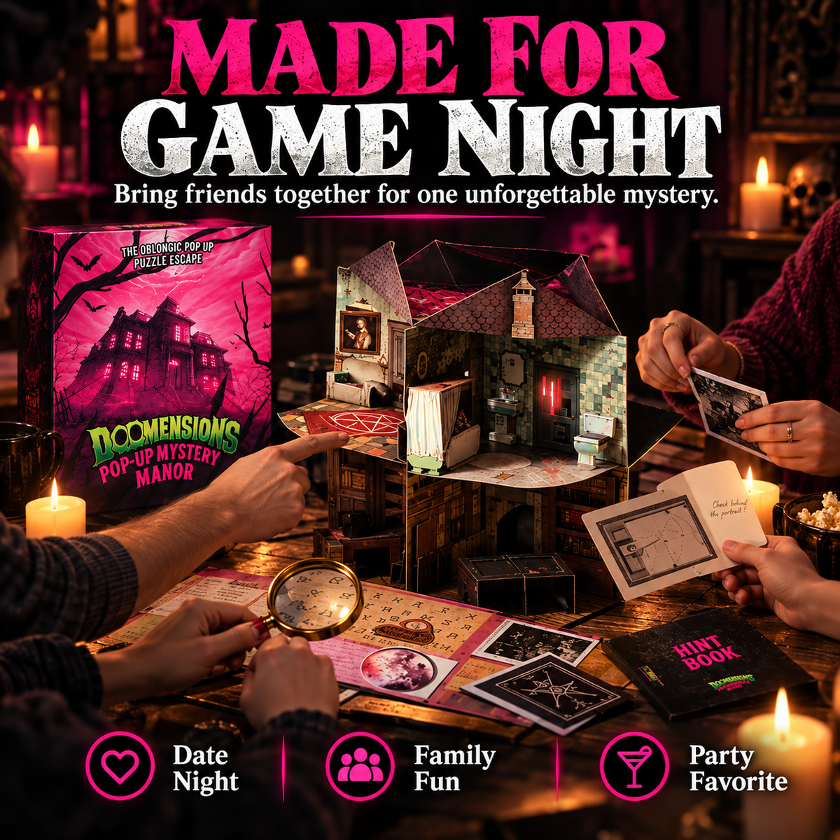 🔎 3D Pop-Up Mystery Manor – Immersive Murder Mystery Investigation Game
