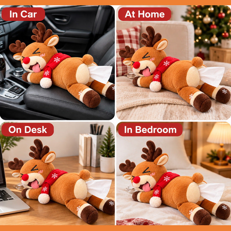 🦌 Funny Christmas Reindeer Tissue Holder
