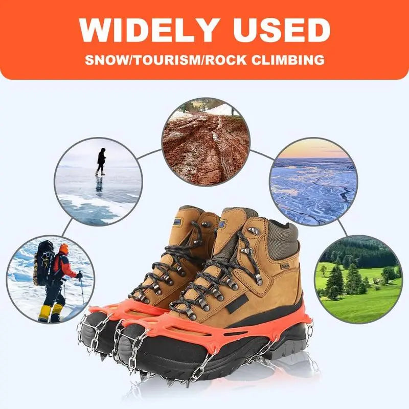 🧊 50% OFF❄️ Ice Cleats for Shoes & Boots – 8-Spike Winter Traction Grips for Walking & Hiking