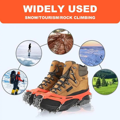 🧊 50% OFF❄️ Ice Cleats for Shoes & Boots – 8-Spike Winter Traction Grips for Walking & Hiking