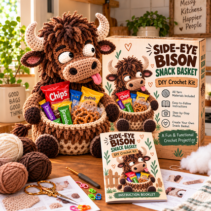 😂 Snack Attack Squad™ – DIY Crochet Funny Animal Snack Basket Collection