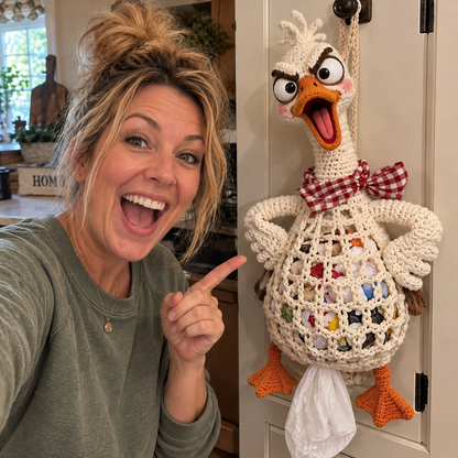 🔥LAST DAY 49% OFF – 🌼 Cottage Harvest Keepers™ — Crochet Animal Bag Holder DIY Kit | 12 Adorable Designs