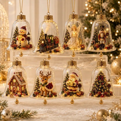 ✨🎄 Beleuchteter Weihnachtsschmuck – Leuchtende Mini-Weihnachtsszene