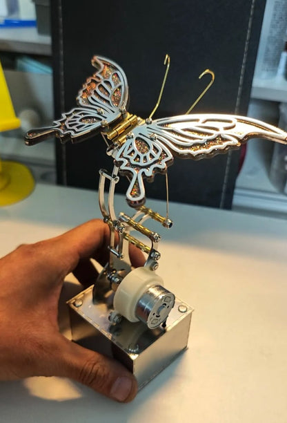 Mechanical Winged Insect 3D Metal Model Kit Steampunk Kinetic Sculpture with Moving Wings