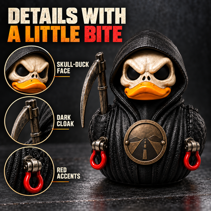 🎃 Jeep 85th Anniversary Grim Reaper Duck Magnet – Halloween Acrylic Car Décor