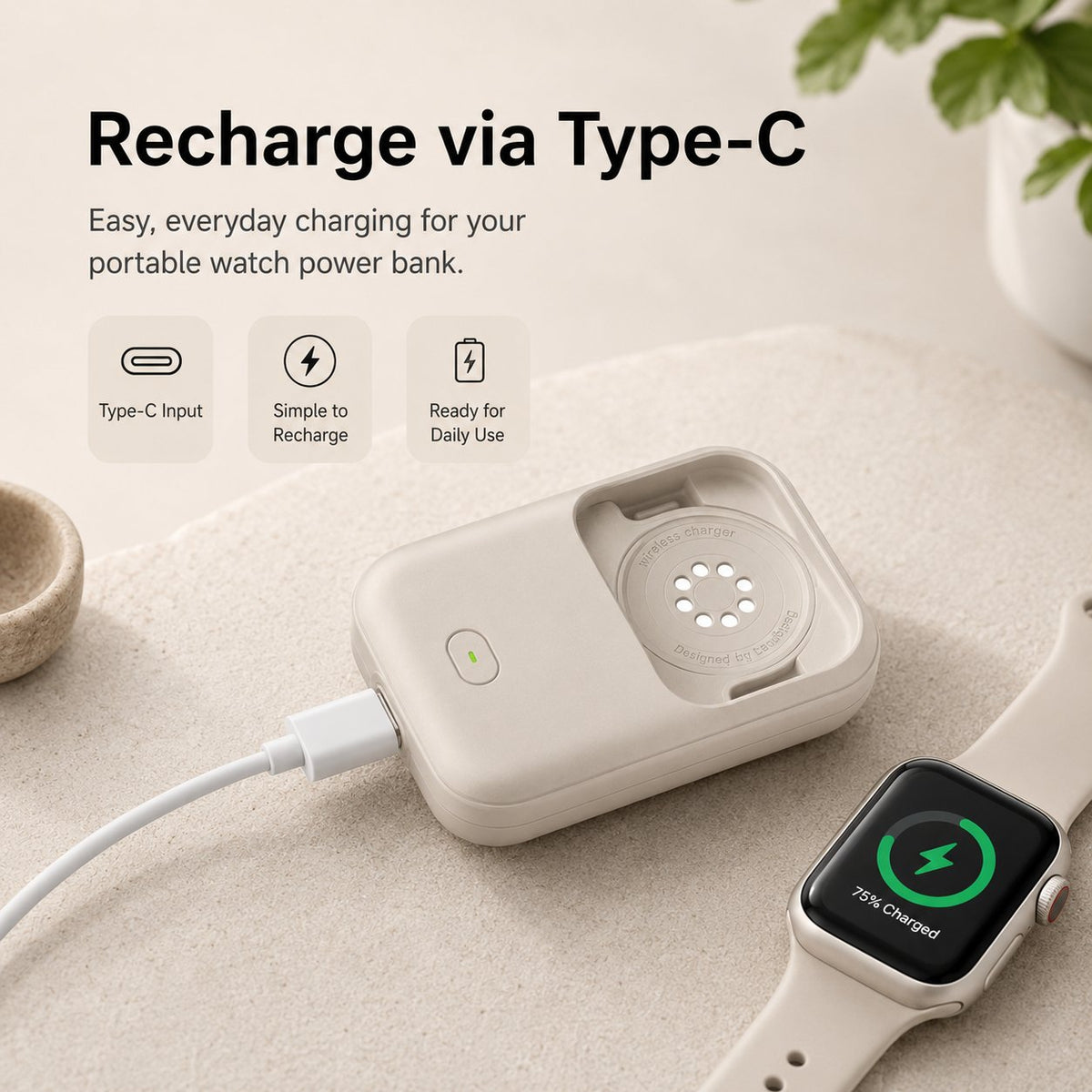 📍⌚ Portable Apple Watch Power Bank