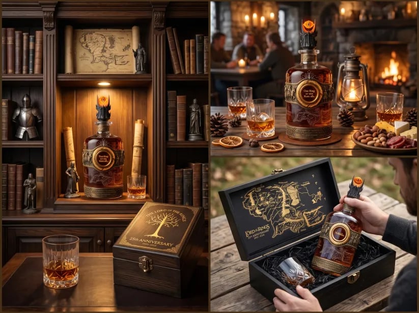 🧙 Fellowship-Inspired 25th Anniversary Fantasy Whiskey Decanter